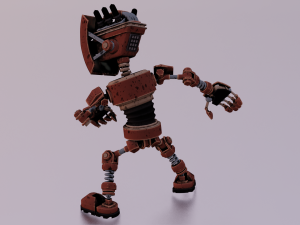 SCI FI ROBOT LOW POLY GAMEREADY 3D Model