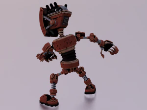SCI FI ROBOT LOW POLY GAMEREADY 3D Model