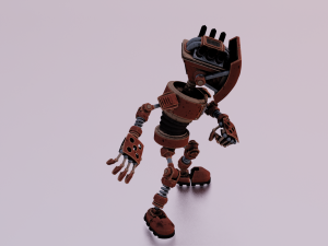SCI FI ROBOT LOW POLY GAMEREADY 3D Model