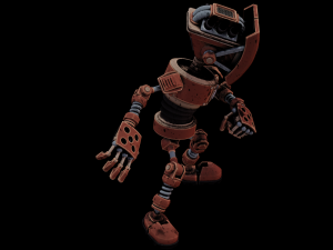 SCI FI ROBOT LOW POLY GAMEREADY 3D Model