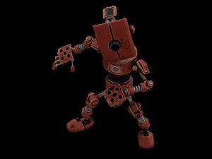 SCI FI ROBOT LOW POLY GAMEREADY 3D Model