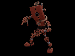 SCI FI ROBOT LOW POLY GAMEREADY 3D Model