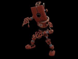SCI FI ROBOT LOW POLY GAMEREADY 3D Model