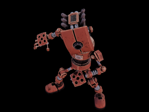 SCI FI ROBOT LOW POLY GAMEREADY 3D Model