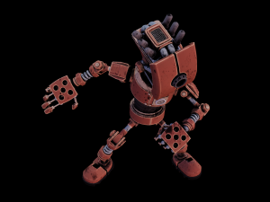 SCI FI ROBOT LOW POLY GAMEREADY 3D Model