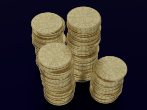COINS GAME READY 3D MODEL Modelo 3D