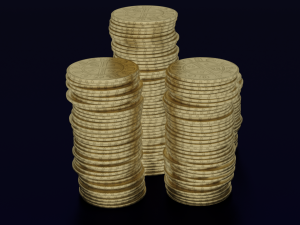 COINS GAME READY 3D MODEL Modelo 3D