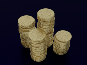 COINS GAME READY 3D MODEL Modelo 3D