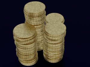 COINS GAME READY 3D MODEL Modelo 3D