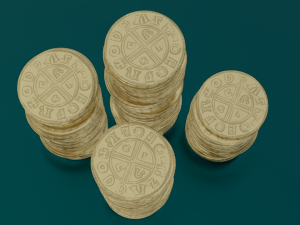COINS GAME READY 3D MODEL Modelo 3D