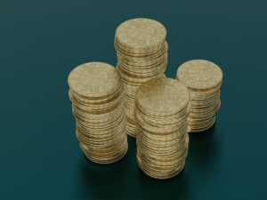 COINS GAME READY 3D MODEL Modelo 3D