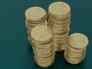 COINS GAME READY 3D MODEL Modelo 3D