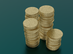 COINS GAME READY 3D MODEL Modelo 3D