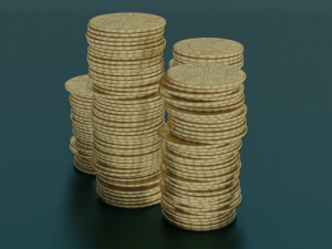 COINS GAME READY 3D MODEL Modelo 3D