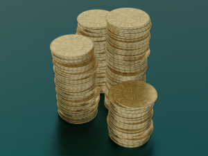 COINS GAME READY 3D MODEL Modelo 3D