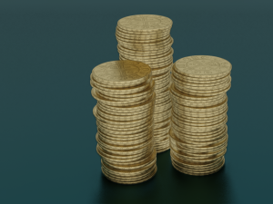 COINS GAME READY 3D MODEL Modelo 3D