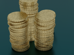 COINS GAME READY 3D MODEL Modelo 3D
