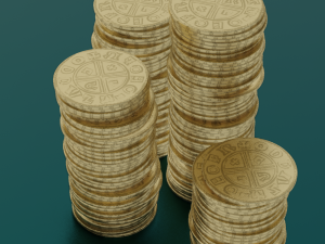 COINS GAME READY 3D MODEL Modelo 3D