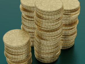 COINS GAME READY 3D MODEL Modelo 3D