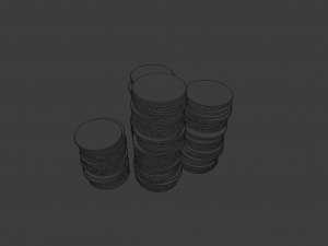 COINS GAME READY 3D MODEL Modelo 3D