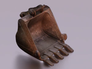 EXCAVATOR MACHINE PART LOW POLY GAMEREADY 3D Model