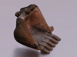 EXCAVATOR MACHINE PART LOW POLY GAMEREADY 3D Model