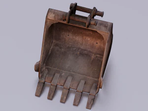 EXCAVATOR MACHINE PART LOW POLY GAMEREADY 3D Model