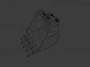 EXCAVATOR MACHINE PART LOW POLY GAMEREADY 3D Model
