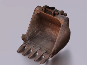 EXCAVATOR MACHINE PART LOW POLY GAMEREADY 3D Model