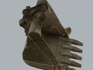 EXCAVATOR MACHINE PART LOW POLY GAMEREADY 3D Model