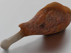 GIOCO LOW POLY COSCIA DI POLLO PRONTO Modello 3D