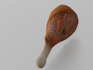 CHICKEN LEG LOW POLY GAMEREADY 3Dモデル