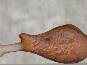 CHICKEN LEG LOW POLY GAMEREADY 3Dモデル