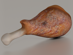 CHICKEN LEG LOW POLY GAMEREADY 3Dモデル