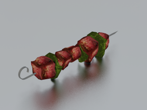 BARBEQUE LOW POLY GAMEREADY Modèle 3D