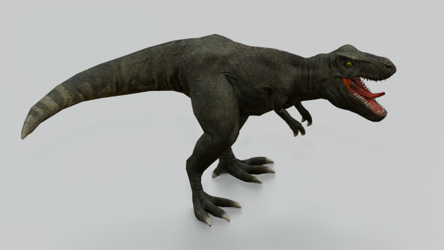 DINOSAUR LOW POLY GAMEREADY 3D Model .c4d .max .obj .3ds .fbx .stl .blend 