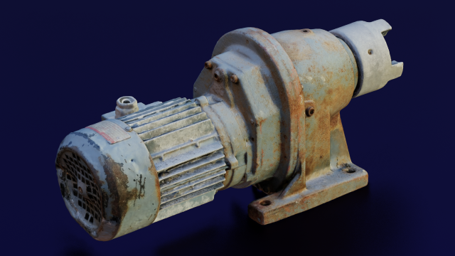MOTOR LOW POLY GAMEREADY 3D Model .c4d .max .obj .3ds .fbx .stl .blend 