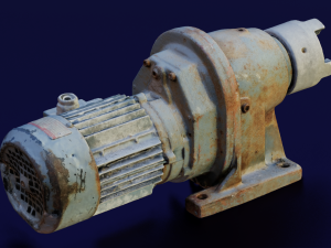 MOTOR LOW POLY GAMEREADY 3D Model