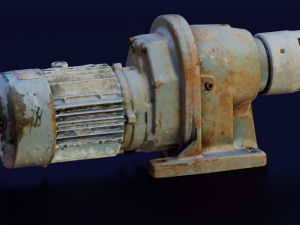 MOTOR LOW POLY GAMEREADY 3D Model
