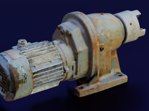 MOTOR LOW POLY GAMEREADY 3D Model