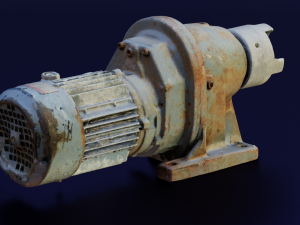 MOTOR LOW POLY GAMEREADY 3D Model