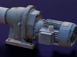 MOTOR LOW POLY GAMEREADY 3D Model