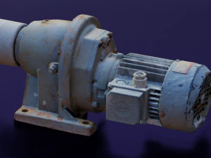 MOTOR LOW POLY GAMEREADY 3D Model
