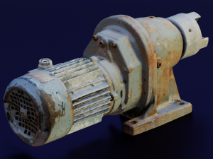 MOTOR LOW POLY GAMEREADY 3D Model