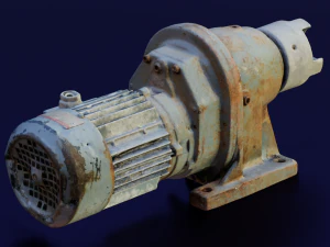 MOTOR LOW POLY GAMEREADY 3D Model