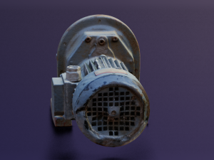 MOTOR LOW POLY GAMEREADY 3D Model