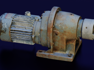 MOTOR LOW POLY GAMEREADY 3D Model