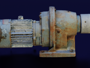 MOTOR LOW POLY GAMEREADY 3D Model