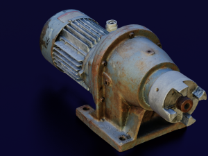 MOTOR LOW POLY GAMEREADY 3D Model