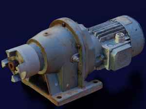 MOTOR LOW POLY GAMEREADY 3D Model
